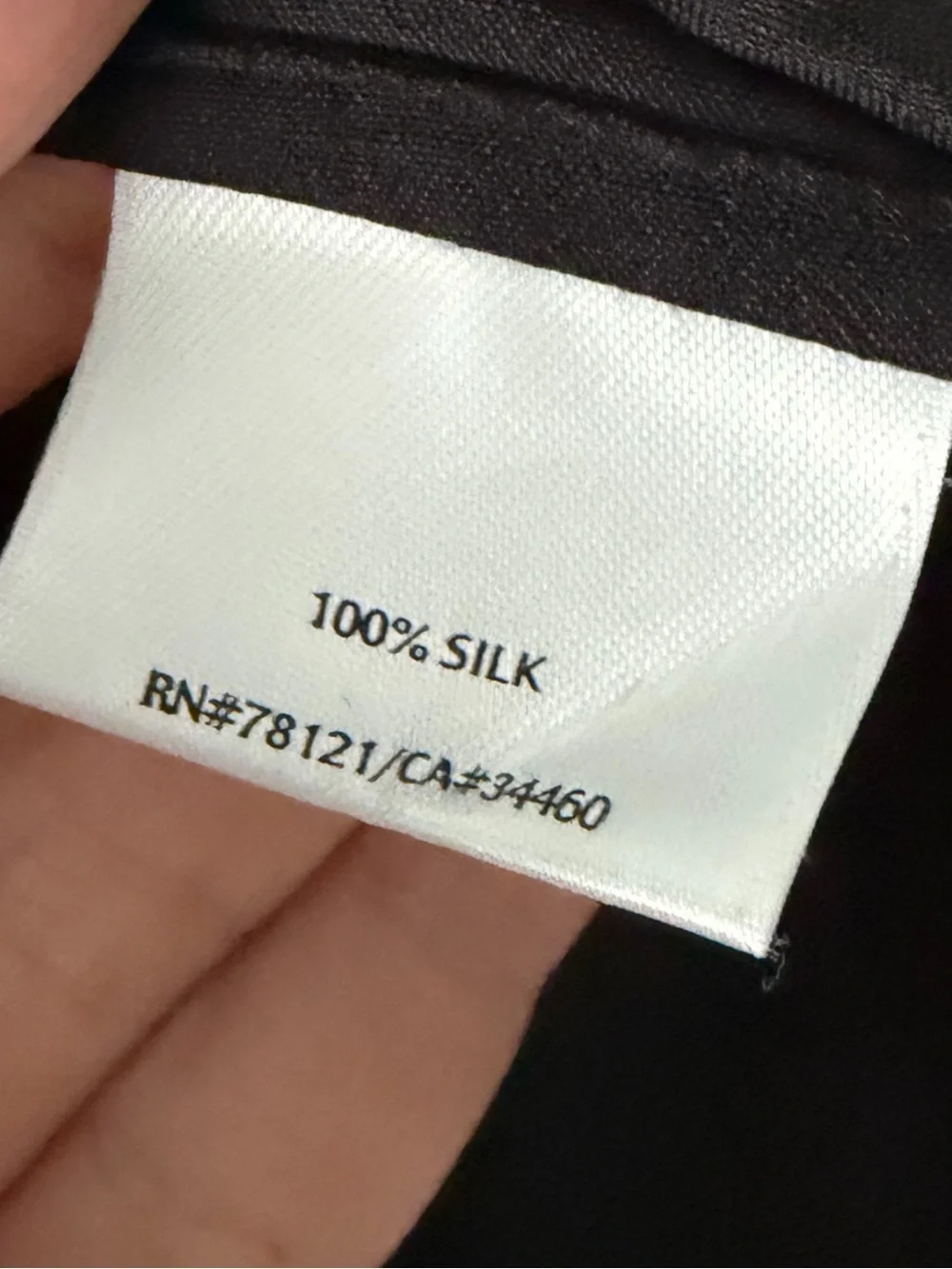 Eileen Fisher Minimalist Black Heavy Silk Shirt Dress Mandarin Collar Size XL - Picture 9 of 10